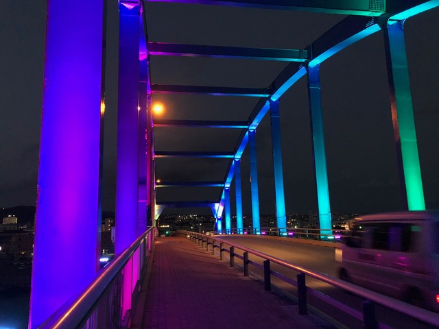 The project of 60pcs 180W RGBW Bridge Decoration in Janpan